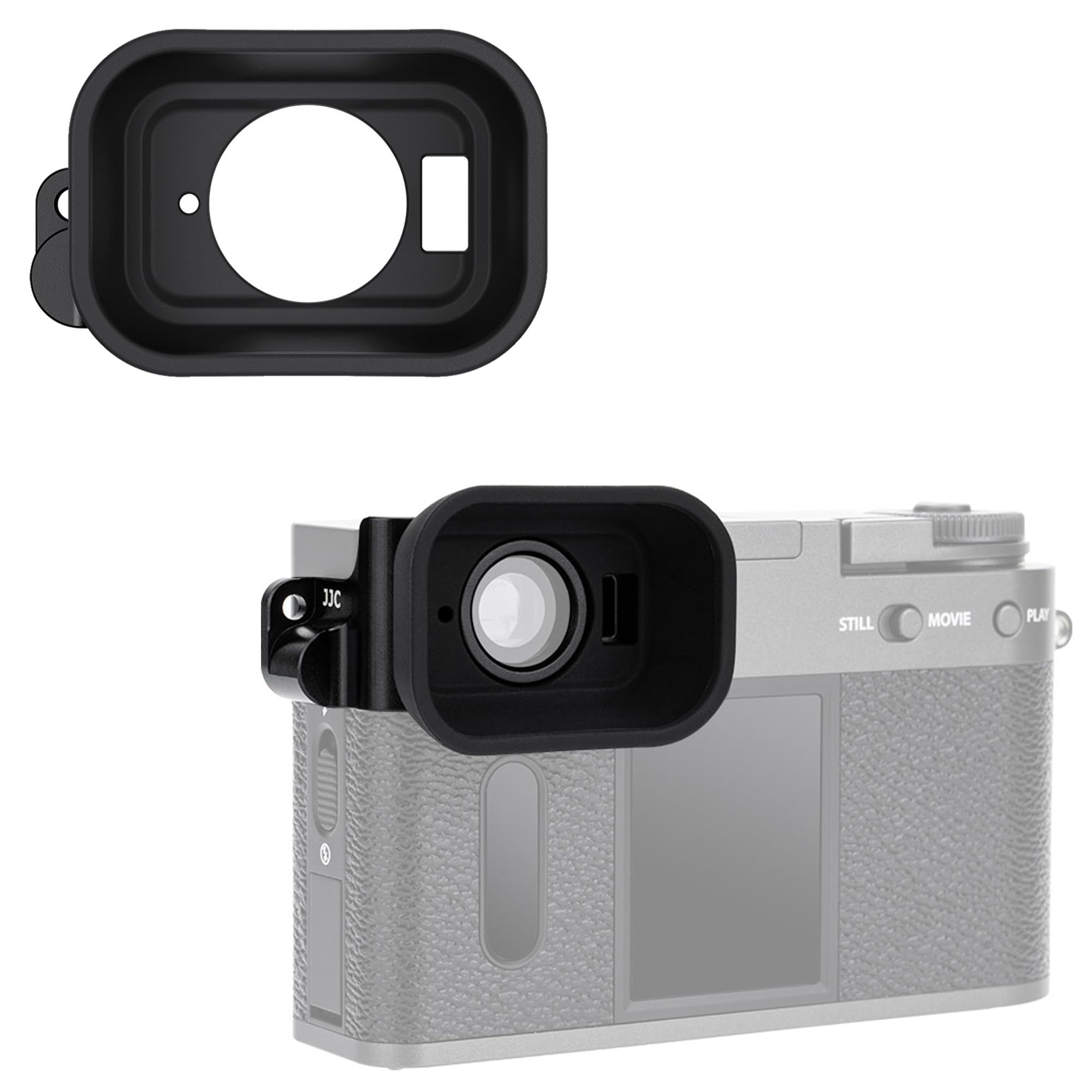 Photo 1 of JJC Long Soft Rubber Eyecup Eyepiece for Fuji Fujifilm X Half XHalf Digital Camera, X Half Camera Eye Cup Extended Viewfinder Cover, Comfortable Silicone Material, Not Affect Screen Use, Black Color