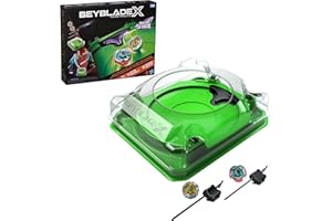 Beyblade X Sneak Attack Battle Set with Beystadium Arena, Rampart Aegis GB & Cutter Shinobi LF, 2 Right-Spinning Takara Tomy 