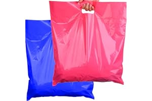 Camtoms Plastic Shopping Bags for Small Business | 16x18 Extra Large Merchandise Bags | Boutique Bags | Big Retail Bags with Handles | Bolsas de Plastico para Negocio