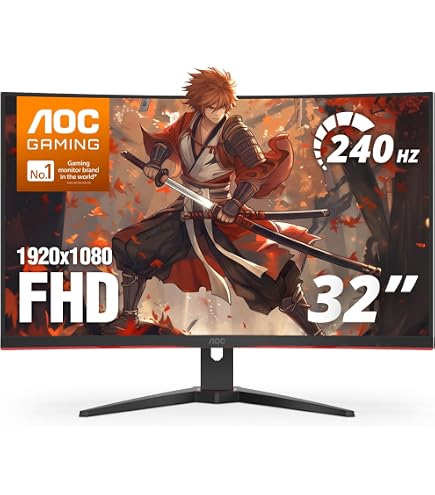 Amazon.com: AOC 32 Inch Curved Gaming Monitor 2K QHD 180Hz VA 0.5