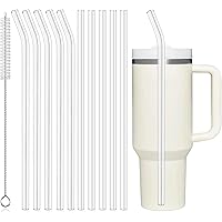 10 Pack Replacement Straws for Stanley & Yeti 40oz 30oz 20oz 14oz Cup Tumblers, PROOCI 12" Extra Long Reusable Drinking Straw