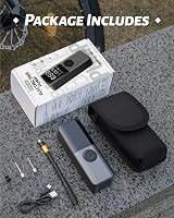 GPUTEK Electric Bike Pump 150Psi Digital Gauge Presta Schrader Dunlop view 7