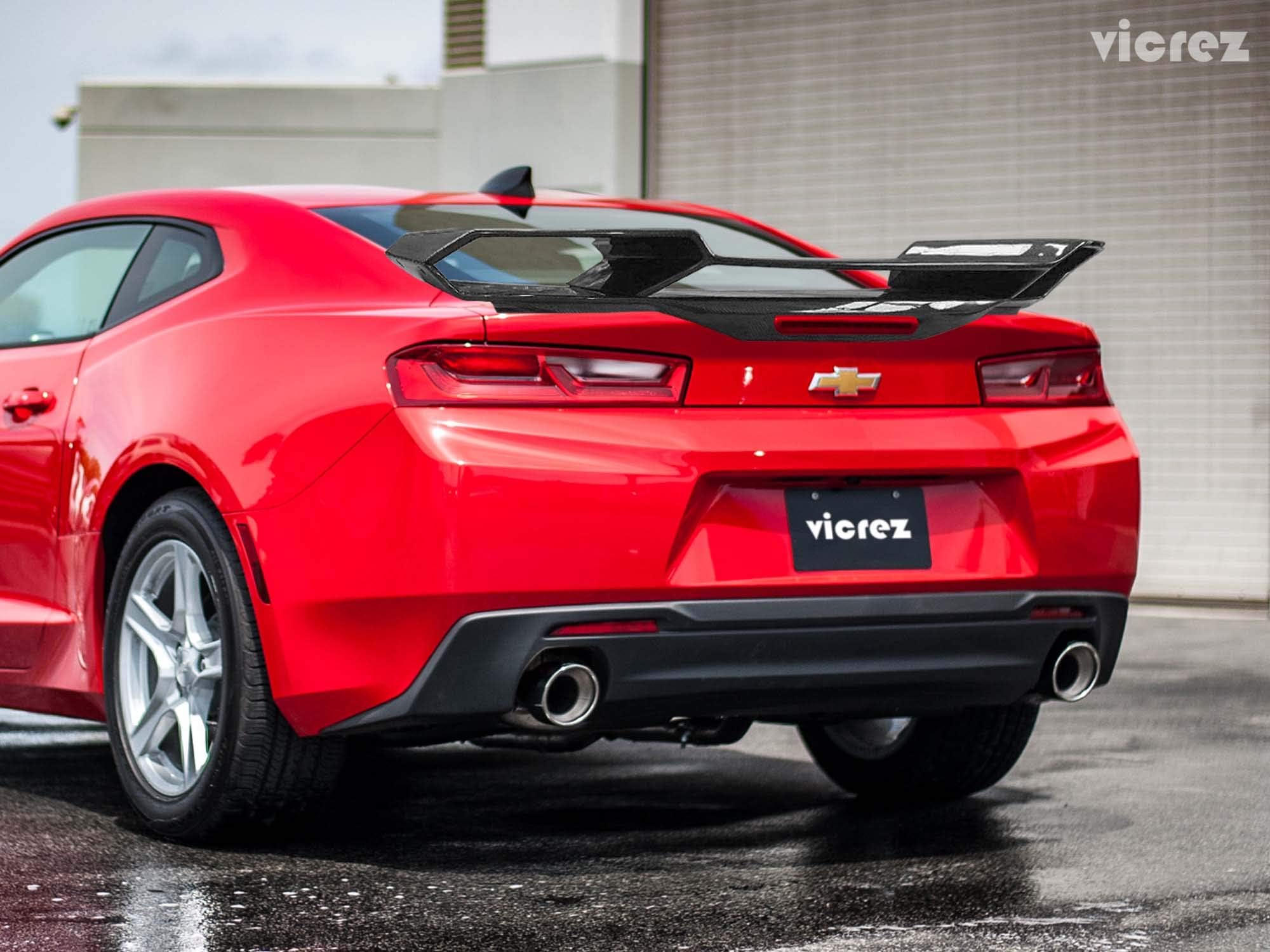 Vicrez VZ1L Carbon Fiber Rear Wing Trunk Spoiler vz101166 for Chevrolet Camaro 2016-2019