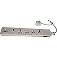 Wonpro WES4-D107 Universal Power Strip 6-Outlet Surge Protector, 110V - 220V/250V