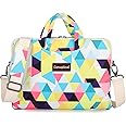 Canvaslove Water Resistant Laptop Shoulder Messenger Bag Sleeve Case for MacBook Pro 16 inch and 15 inch-15.6 inch laptop (Geometry)