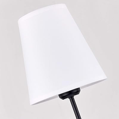 Buy Passica Decor Set Of 2 Pcs Vintage Industrial Wall Sconce Light Fixture With Flared White Fabric Shade For Dining Room Living Room Bedrooms Bedside Reading Online In Germany B083j8r63l