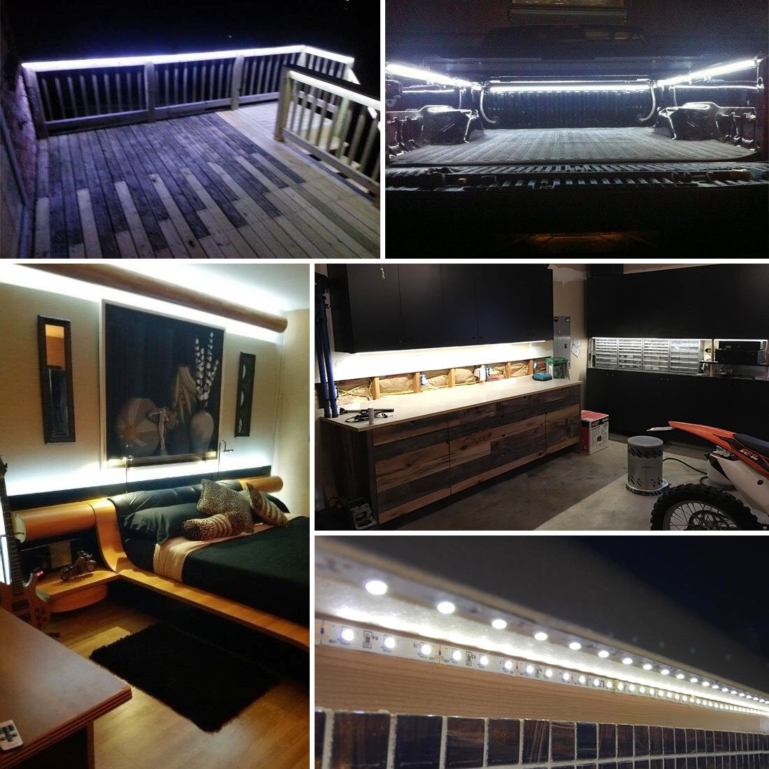 LED Strip Lights, NEW VERSION LEDMO 2 Rolls 32.8Ft SMD5630 6000K Tape Lighting 300 Units, 12V DC Waterproof IP65, Light Strips for DIY Christmas Holiday Home Kitchen Car Bar Indoor Party Decoration