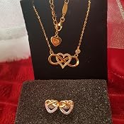 Collier Cœur Infini BlingGem Argent 925 | Pendenteif 25mm Avec Zirconium - Cadeau Romantique Pour Femme
