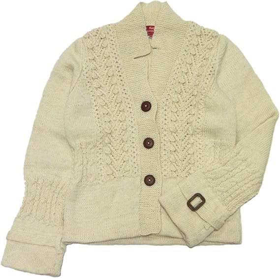 Amazon 手編み ニット ジャケット カーディガン レディース 長袖 クリーム コート ジャケット 通販