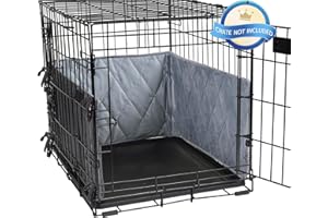 AEHISDHIE Dog Crate Bumpers for Inside Crate-with Ties，Gray Dog Crate Training Pads, Create a Safe and Comfortable Crate, Dog Tail Protector (Bumper Only, Crate Not Included) 30"X18"X10"