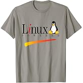 Linux Os T-Shirt Powered by Linux Tux Penguin Tee-Shirt T-Shirt