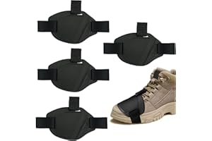 Roucerlin 4 Pcs Soft Motorcycle Motorbike Shift Pad, Durable Motorcycle Shoe Protector, Protective Motorcycle Boot Cover, Adjustable Motorcycle Boot Guard for Gear Accessories (Black)