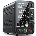 DC Power Supply Variable, 30V 10A Bench Power Supply with Encoder Coarse & Fine Adjustments Knob, Adjustable Switching Regulated lab Power Supplies with 5V 3.6A USB & Type-C Quick-Charge