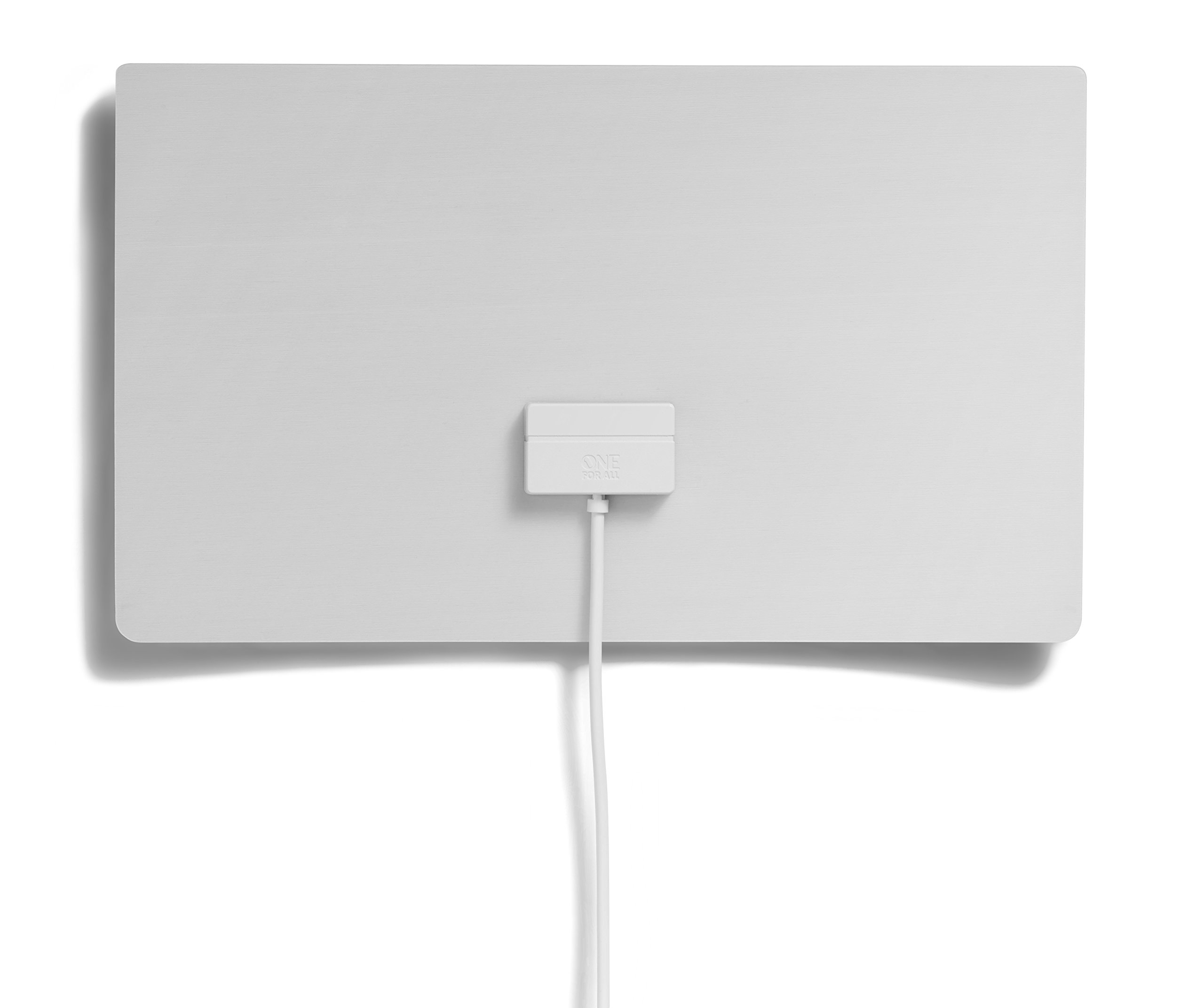 One For All Ultra Flat Amplified Indoor Digital TV Aerial - Ready to receive Freeview and Analogue TV Signals within a range of 15 miles -4G Filter- Full HD ready – UHF/VHF – White/black - SV9440