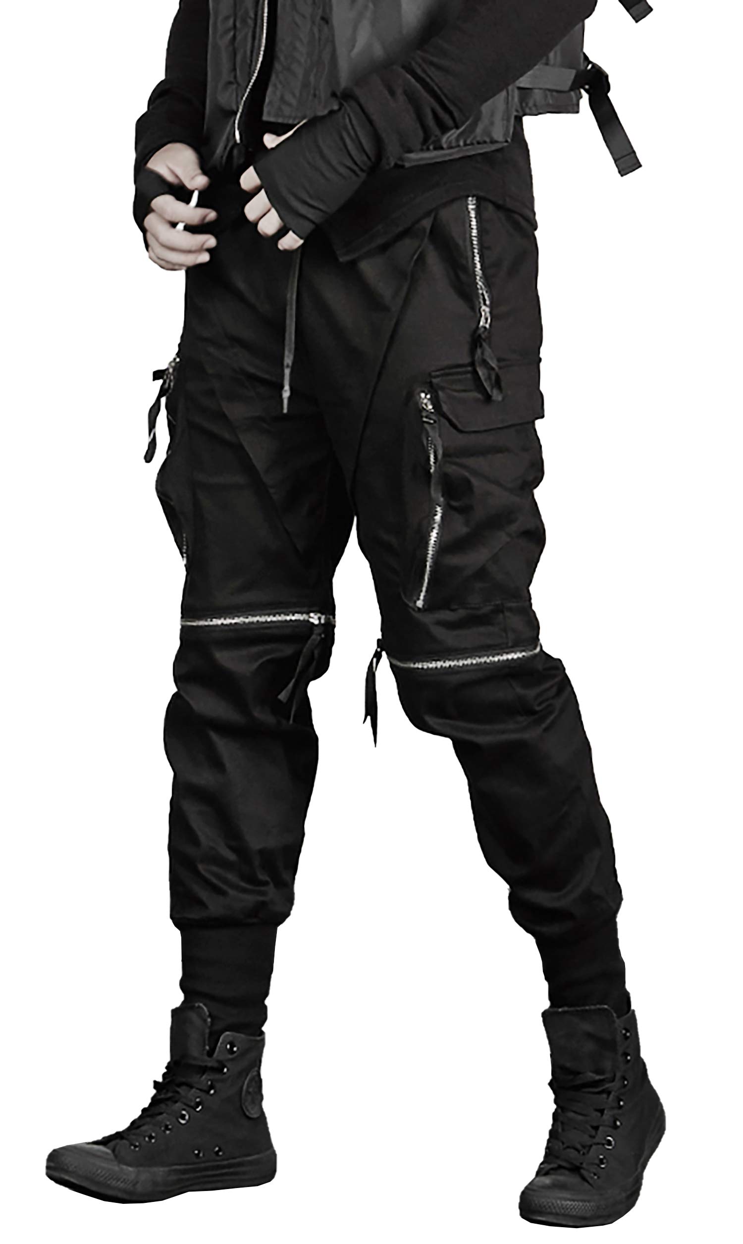 mokewen men's hiphop punk jogger sport harem pants
