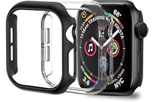 Jaroco 2 Pack [No Screen Protector] Bumper Case for Apple Watch Series 10 46mm, Slim Shockproof Protective Bumper Cover for iWatch S10 Accessories 46mm,Black+Clear