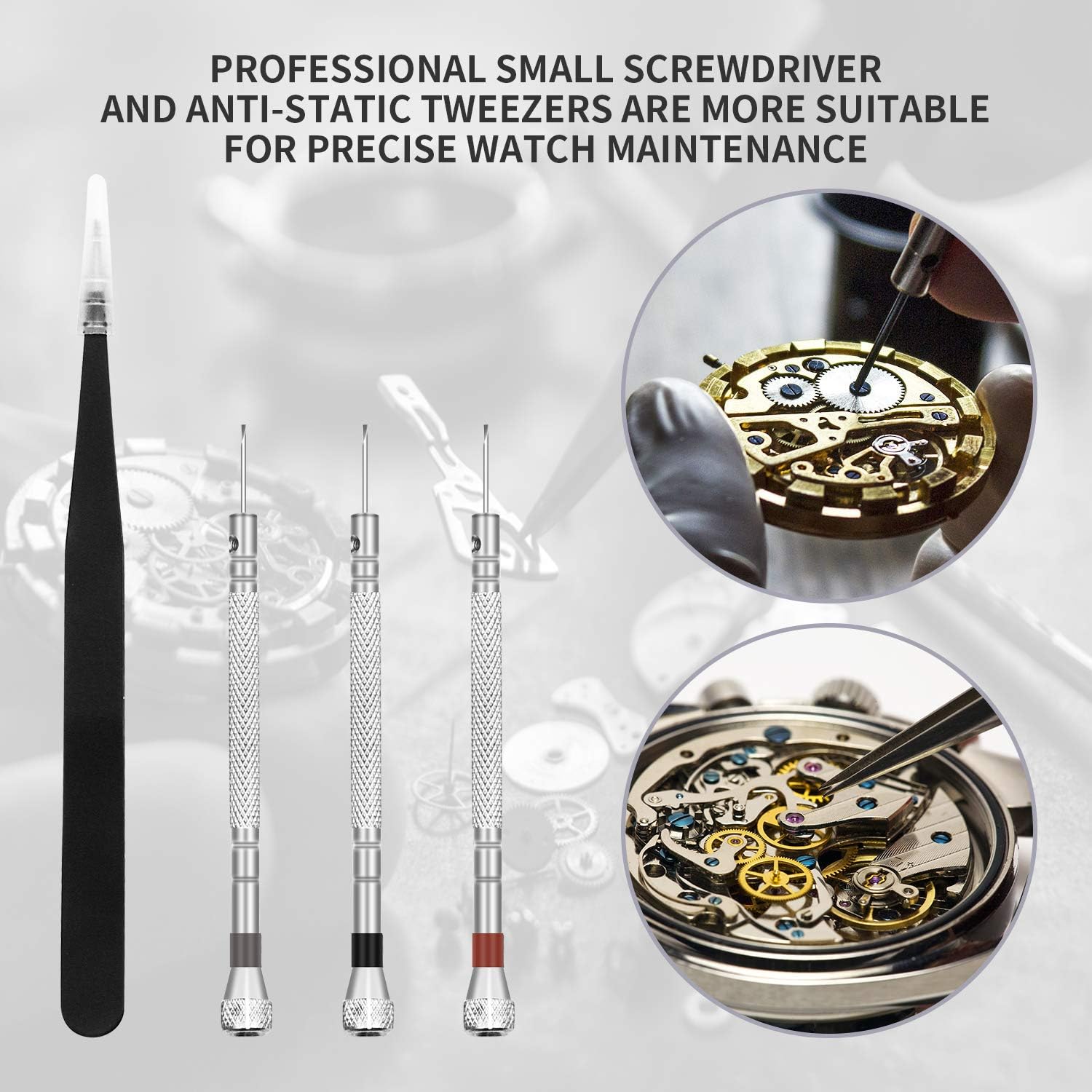 Watch Repair Tools Kits, EasyTime 151pcs Watches Battery Replacement Watchband Link Remover Spring Bar Tool Kit with Carrying Case and Instruction Manual A-Black: Home Improvement