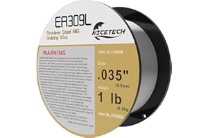 NICETECH ER309L Stainless Steel MIG Welding Wire .035" Diameter 1 Pound Spool