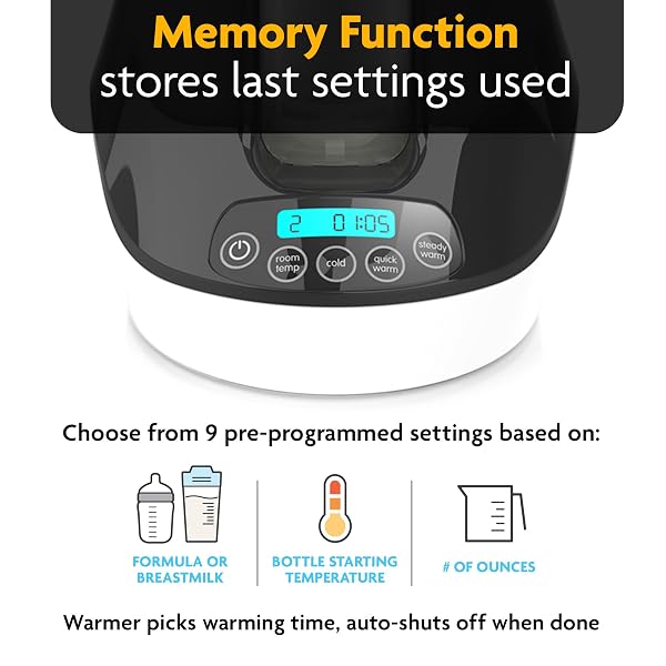 BABY BREZZA FAST BABY BOTTLE WARMER – BABY MILK WARMER + BREASTMILK WARMER DEFROSTER – 2 UNIQUE TEMPERATURES FOR BREASTMILK + FORMULA – UNIVERSAL FIT FOR ALL BOTTLES, STORAGE BAGS + FOOD JARS