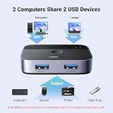UGREEN USB 3.0 Switch 2 In 2 Out 2 Computers Share Keyboard Mouse Printer view 2