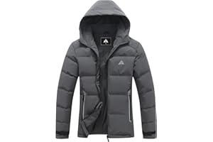 MOERDENG Women's Lightweight Full-Zip Puffer Jacket with Hood Quilted Warm Winter Coat Water Resistance Winter Jacket