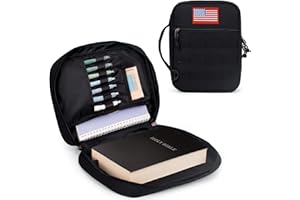 ATRIPACK Tactical Bible Cover For Men,Large Bible Case With Shoulder Strap,Water-Resistant Book cover With Handle,Multi-Functional Carrying Bible Holder Bag For Church,Study,Spiritual