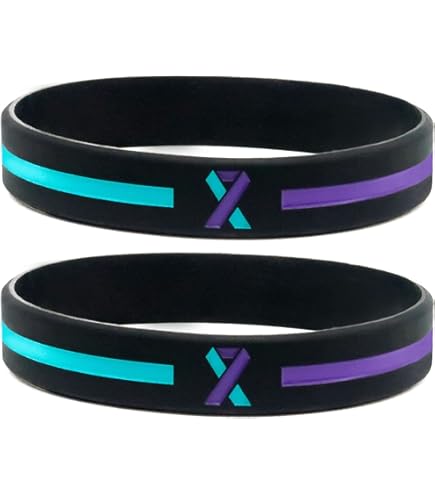 12-pack) Teal Awareness Ribbon Bracelets, Variety Pack Wholesale