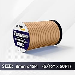 DASKIGO Elastic Bungee Shock Cord 3-8mm