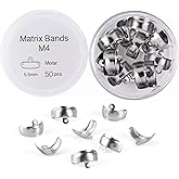 50PCS 5.5mm Large Decidious Metal Sectional Matrix Band Dental Sectional Contoured Matrices Matrix Bands