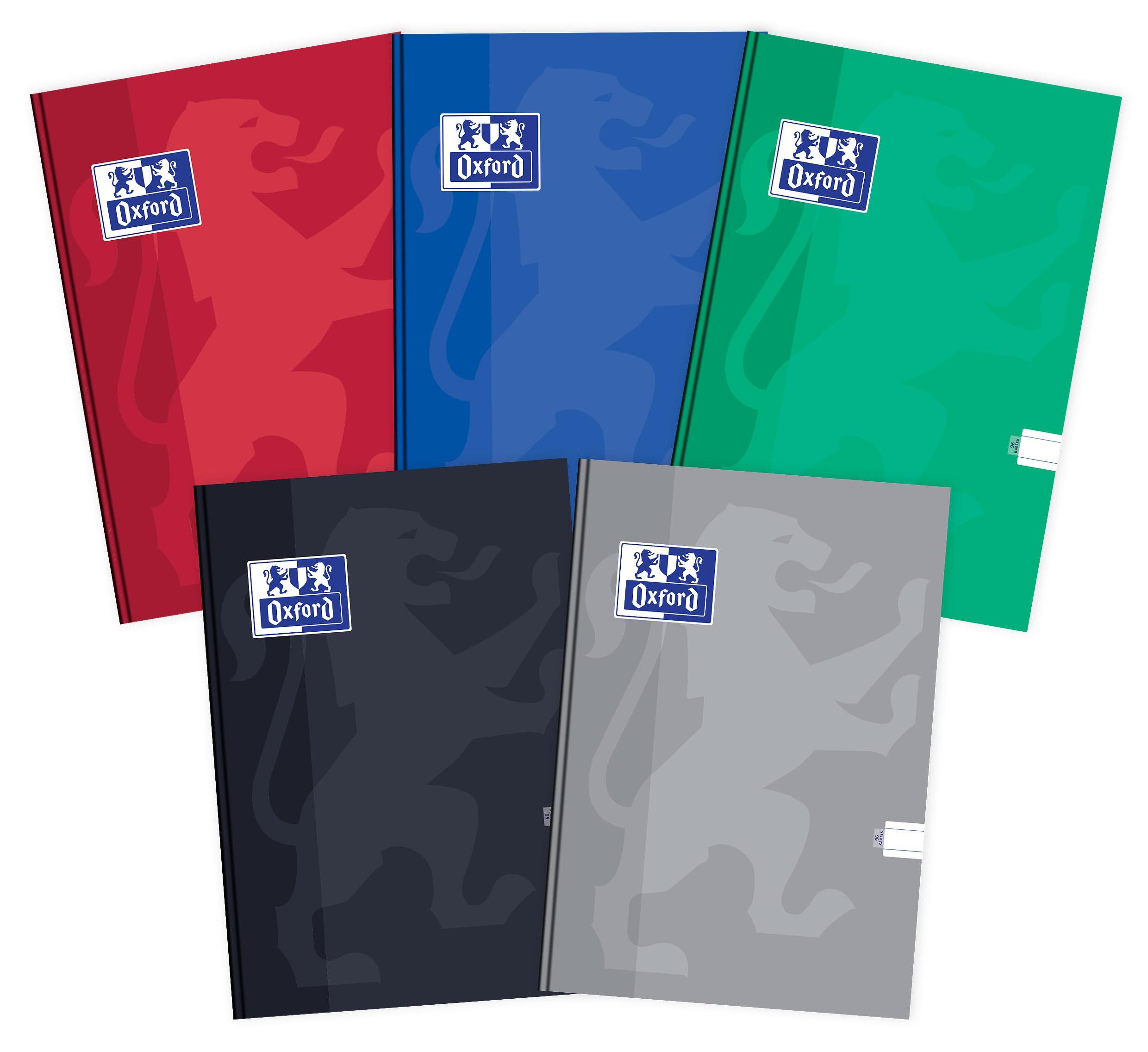 Oxford Exercise Book A5 96 Pages Ruled Pack of 5 Assorted Colours