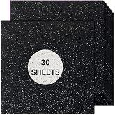 Black Glitter Cardstock 12 x 12, Paper for Cricut, Thick Card Stock for Card Making, Scrapbooking, Craft(250Gsm 30Sheets)&hellip;&hellip;