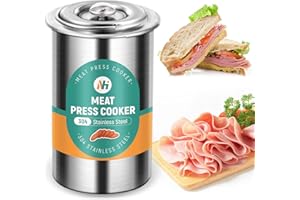 Newhai Ham Maker Meat Press Tool for Making Ham Meat Deli Meat Maker Homemade Lunch Meat Maker with Thermometer Stainless Steel