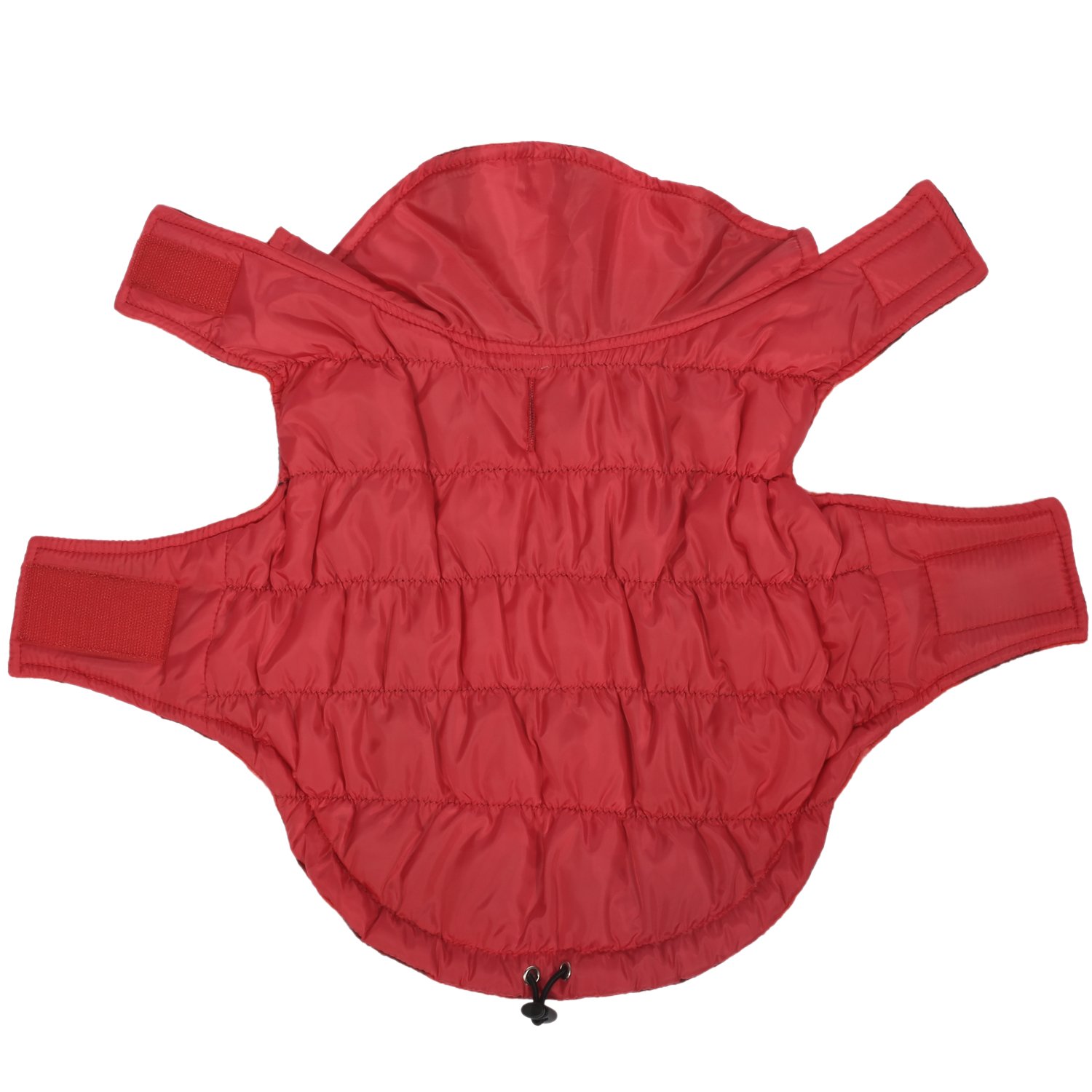Pecute Dog Jacket Outdoor Winter Warm Pet Apparel with Strap Closure for Small Medium Dog Red Large