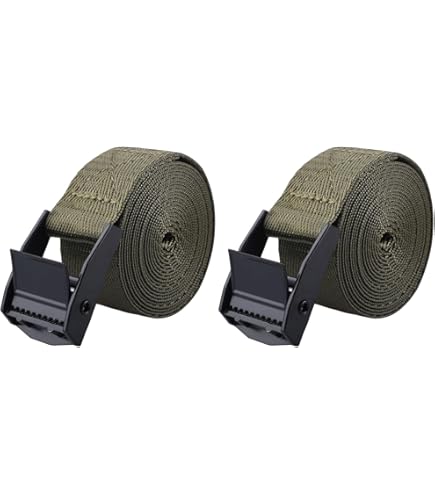 Sangle D'arrimage 2 M Avec Boucle à Came – Polyester Résistant 113 Kg, Idéale Pour Bagages, Moto, Remorque