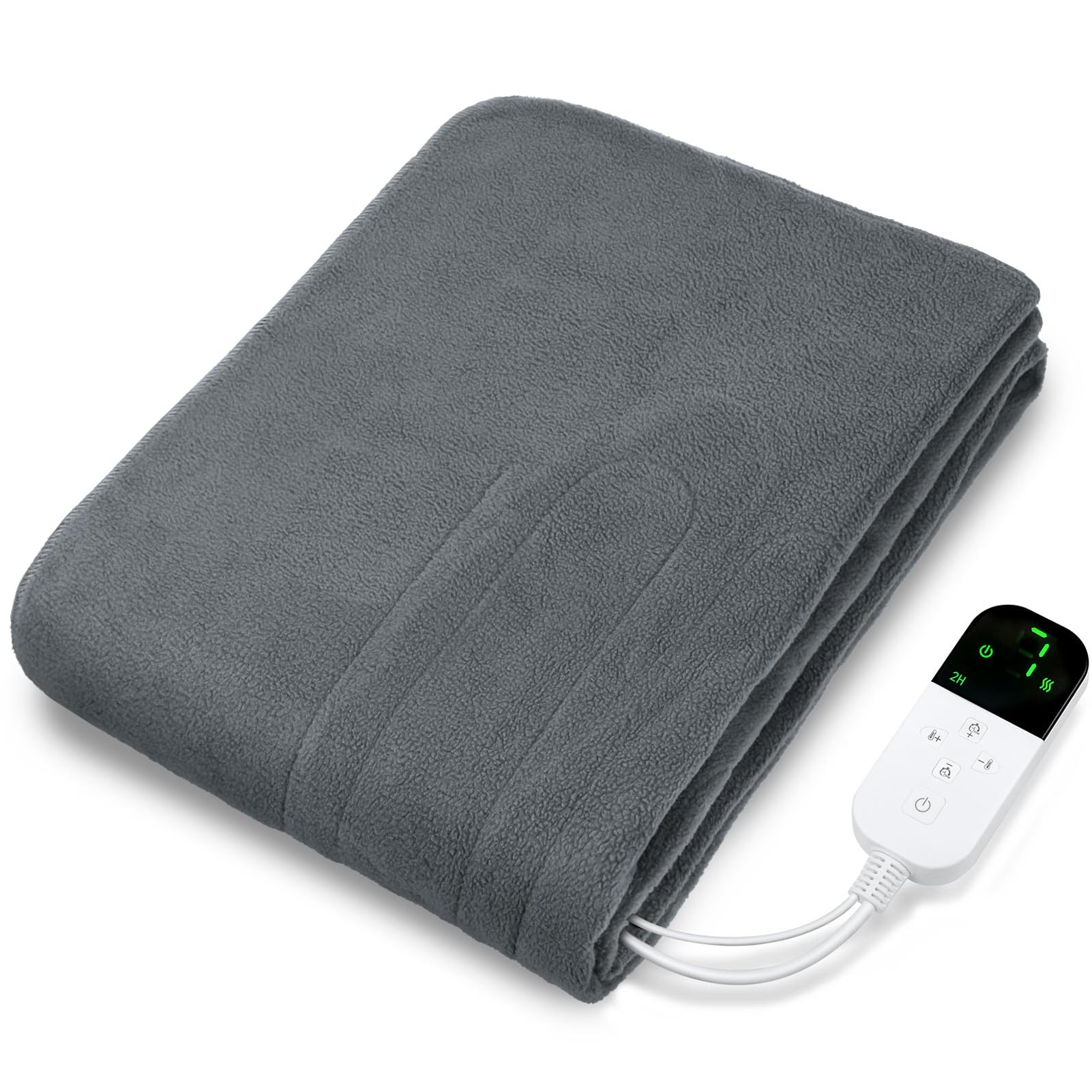 Electric Blanket, Mattress Mattress, Washable, 63.0 x 31.5 inches (160 x 80 cm), 7 Temperature Adjustment, 2-4-8-12H Off Timer, 80 W, Energy Saving, Electric Blanket, Quick Warming, Energy Saving