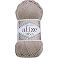 Alize Diva Silk Effect 100% Microfiber Acrylic Yarn 1 Ball skeins 100gr 383yds Color (167 - Beige)