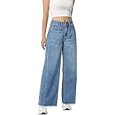 Women's Wide Leg Jeans High Waist Stretch Loose Jeans with Pockets Jeans