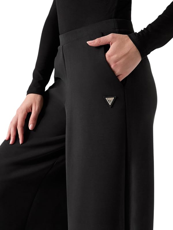Donna Pantalone Palazzo Olympe Wide Leg Pants Regular Fit Nero
