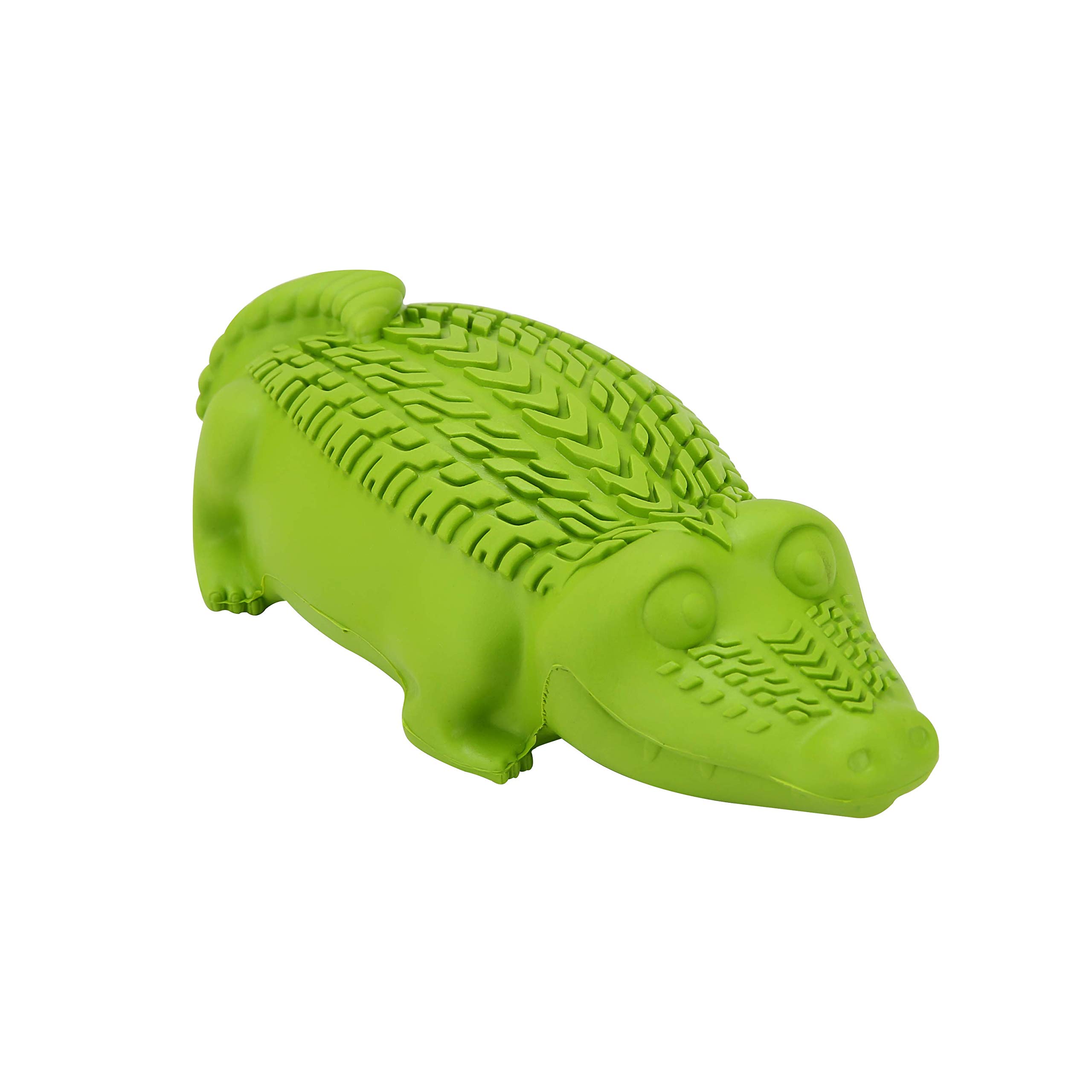 Arm & Hammer Super Treadz Gator Chew Toy for Dogs | Best Dental Dog Chew Toy | Reduces Plaque & Tartar Buildup Without Brushing green