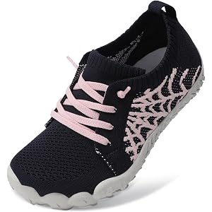JOINFREE Kids Barefoot Shoes Boys Girls Wide Slip On Shoes Big Kids Breathable Hiking Sneakers Zero Drop Toddler Lightweight