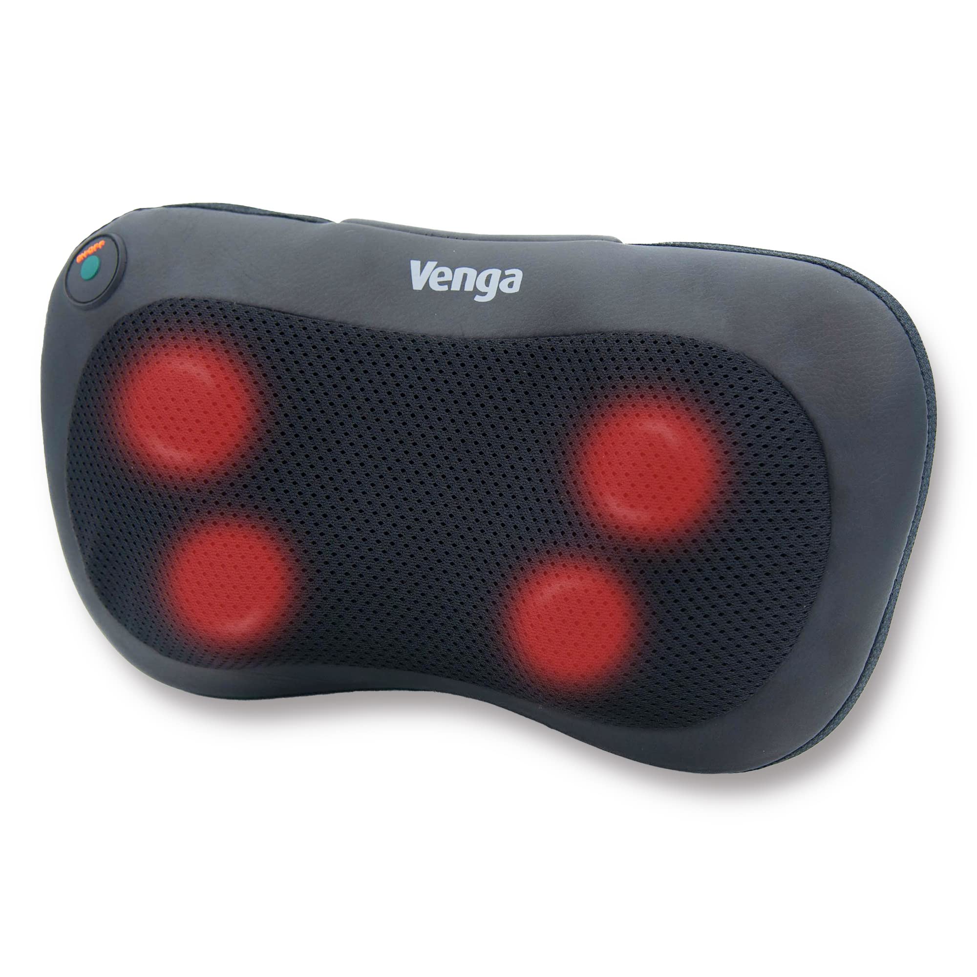Venga! Shiatsu Massage Pillow with Heating, 4 Massage Nodes, Auto-Reverse Function, Black, VG MAS 3000 BS