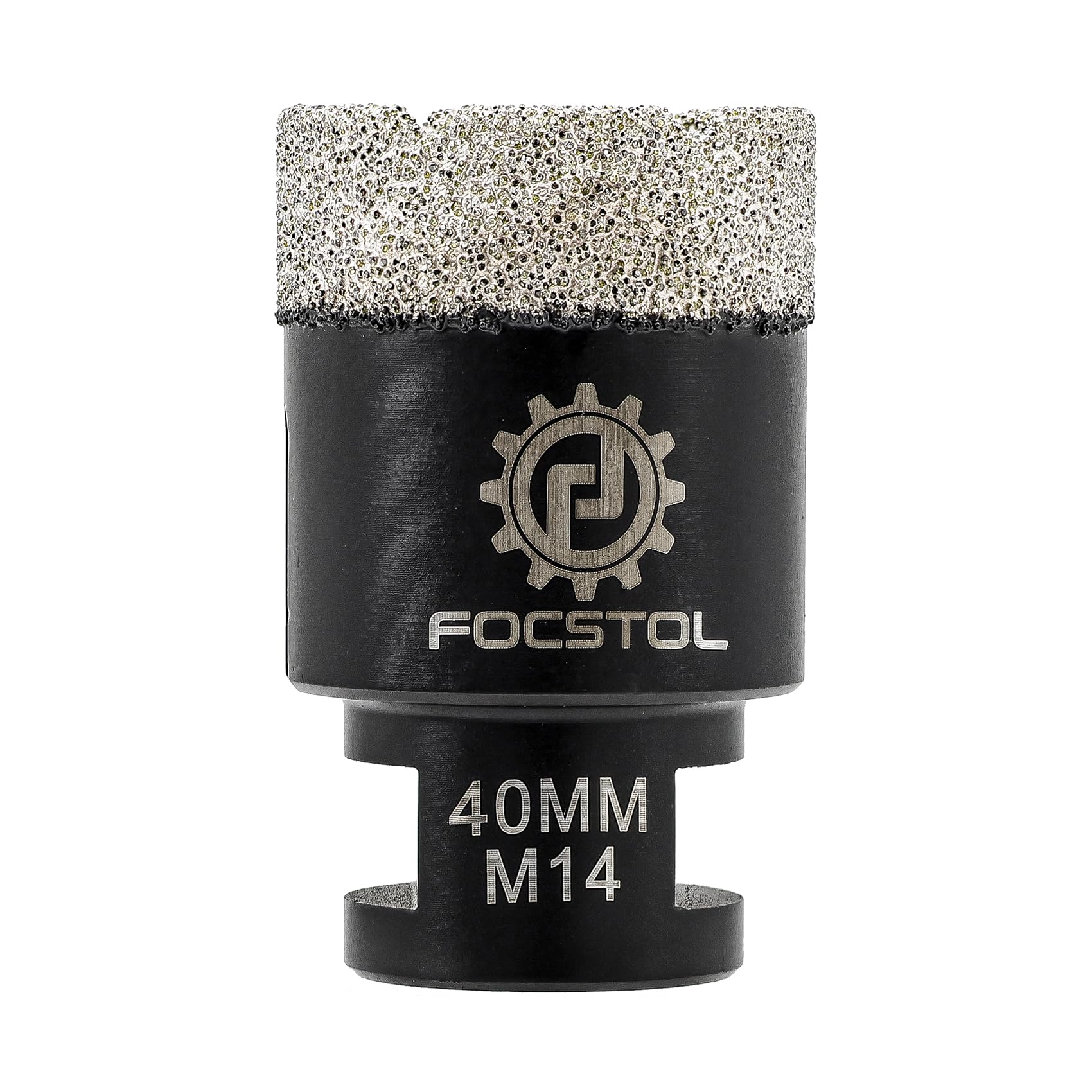 FOCSTOL Diamond Core Drill Bit - 40mm Diamond Hole Saw for Porcelain Ceramic Tile Marble Granite Quartz M14 Thread — image 1