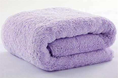 Amazon Sanli 高級 上質 バスタオル コットン100 70 140cm 500ｇ 無印 出張用もいい ふわふわ オーガニック おすすめ物 紫 バスタオル ホーム キッチン オンライン通販