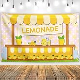 Yarcooly Lemonade Stand Backdrop 71&times;43 Inch Summer Lemon Home Party Decor | Great For Summer Booth Events, Backyard Birthday Parties, Kid‑Themed Gatherings And Bright Seasonal Photo Backgrounds