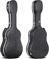 CAHAYA Acoustic Guitar Case ABS Black 41 Inch Hard Case 1.5 cm Padding