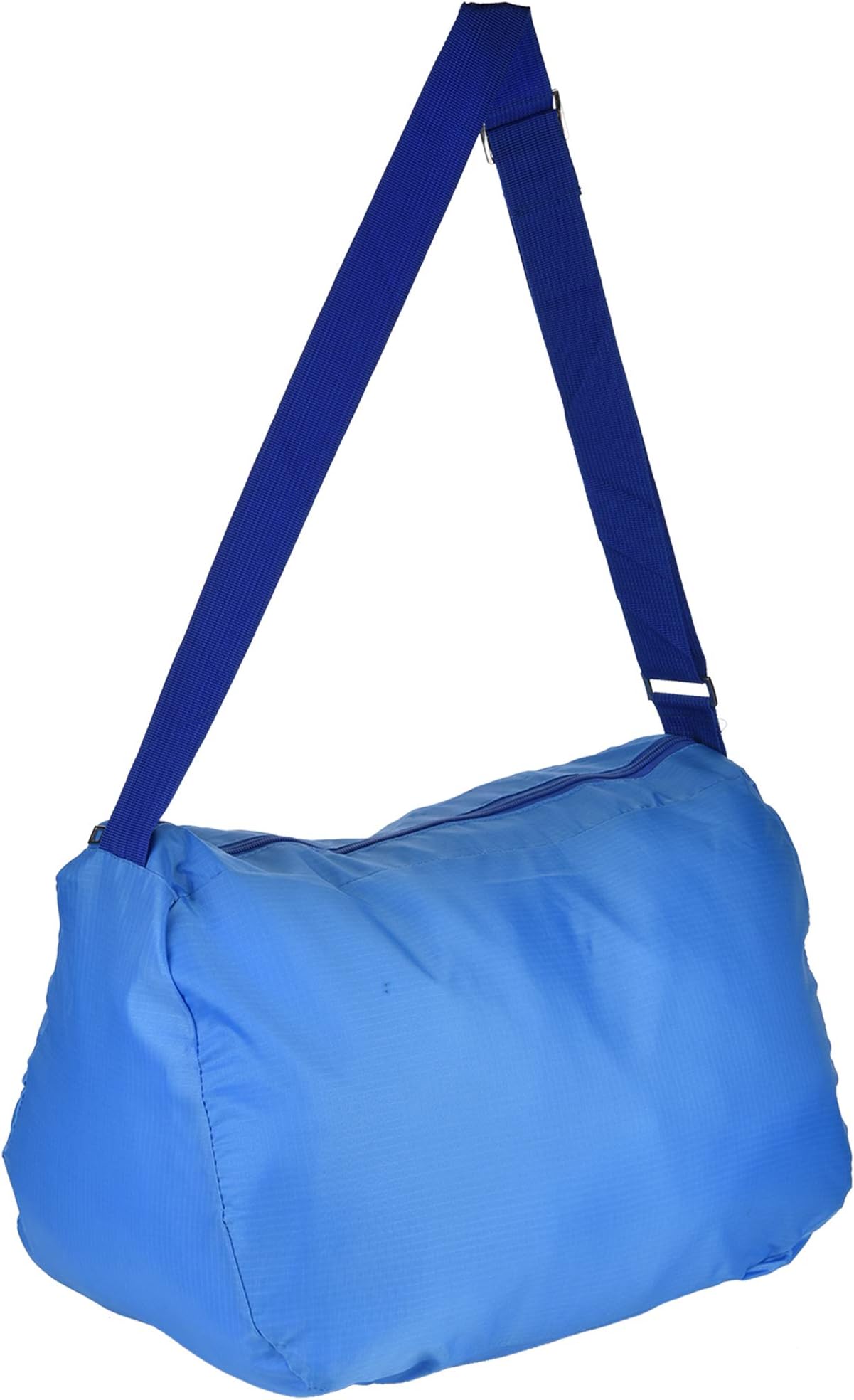 Nylon Foldable Portable Travel Duffel Bag Gym Sports Luggage Camping with Pouch, 1- Piece (Blue)