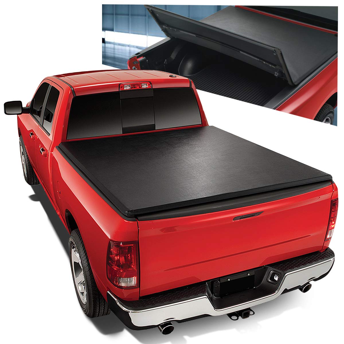 Soft Roll Up Lock Tonneau Cover Fits 09 18 Dodge Ram 1500 2500 3500 5 7ft Bed