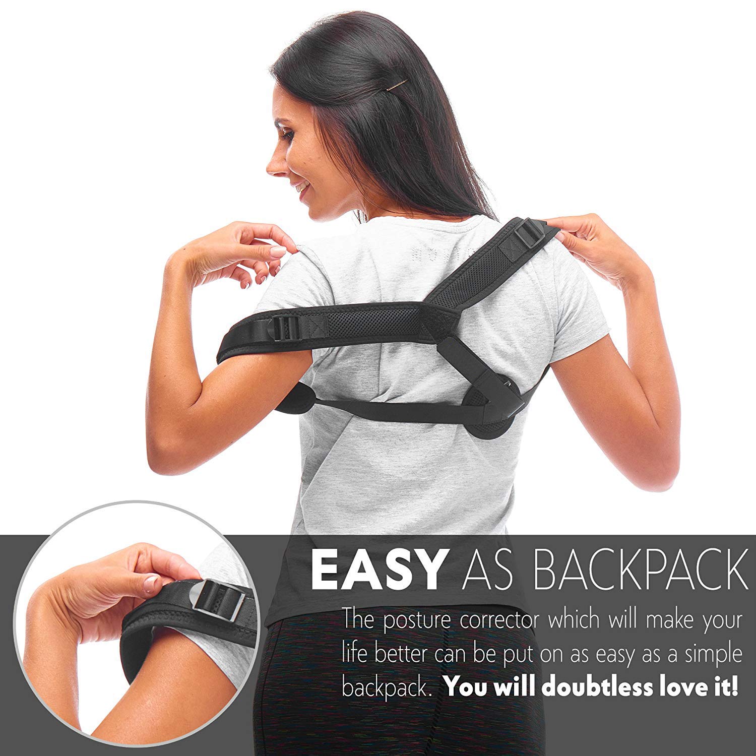 Andego Back Posture Corrector for Women & Men Effective and Comfortable Posture Brace for