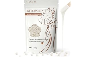 KOTAMU Waxing Beads Unscented Hard Wax Beads for Women& Men Full Body Thick &Thin Hair Removal, 1lb Pack Organic Wax Beans for Sensitive Skin Face Eyebrows Armpit Legs Bikini Brazilian Home Waxing