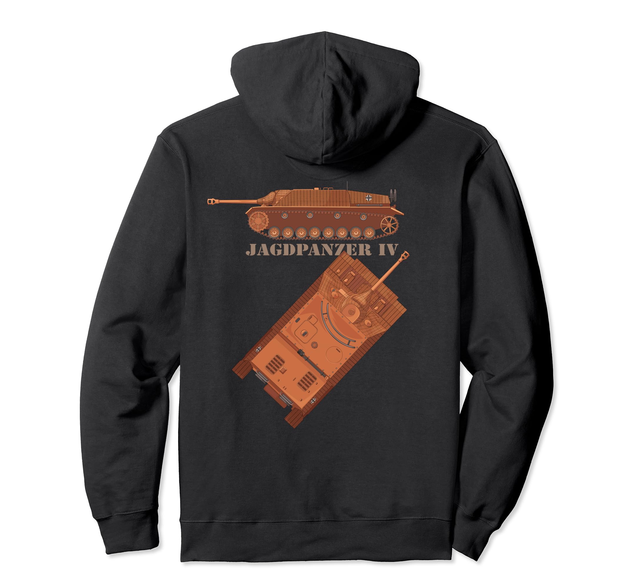 Jagdpanzer IV German military WW2 Tank Destroyer Diagram Pullover Hoodie